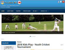 Tablet Screenshot of cricketbc.org